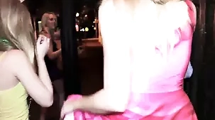 A Mardi Gras party with young college girls giving blowjobs