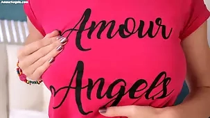 Amour Angels star enjoys a sensual moment in the bedroom